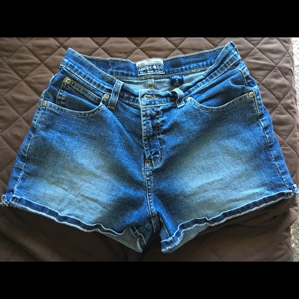 Blue denim shorts